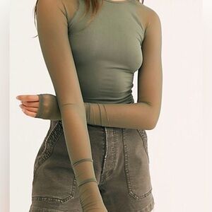 Free people intimately Slate Long Sleeve Top